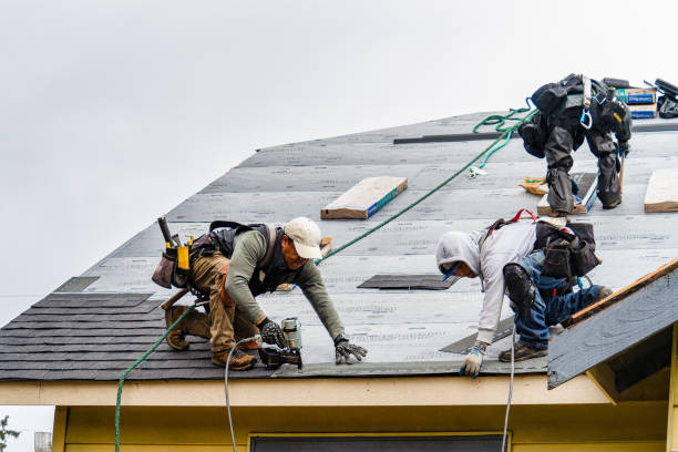 Professional Emergency Roof Repair technician working in Montebello, NY